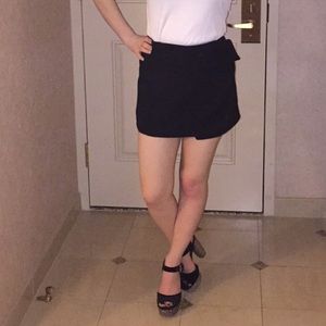 Envelope Wrap Textured Mini Skirt